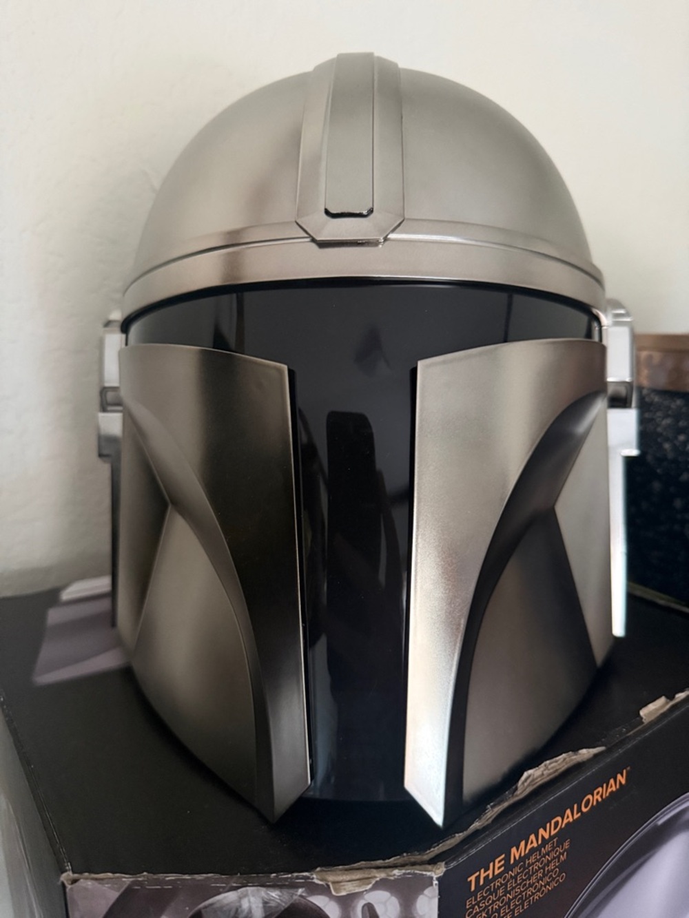 Disney The Mandalorian Metallic Silver Helmet